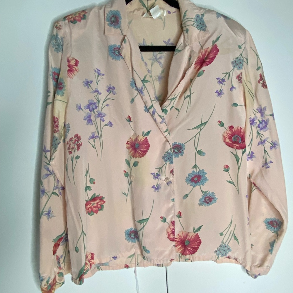 Floral Blouse with Pastel Flowers